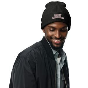 HBCU Heritage Premium Embroidered Crimson / White Waffle Beanie